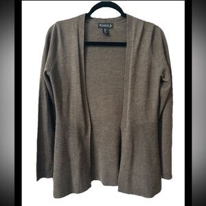 Nanette Lepore Merino Wool Blend Open Cardigan Sweater Quiet Luxury Sz Small